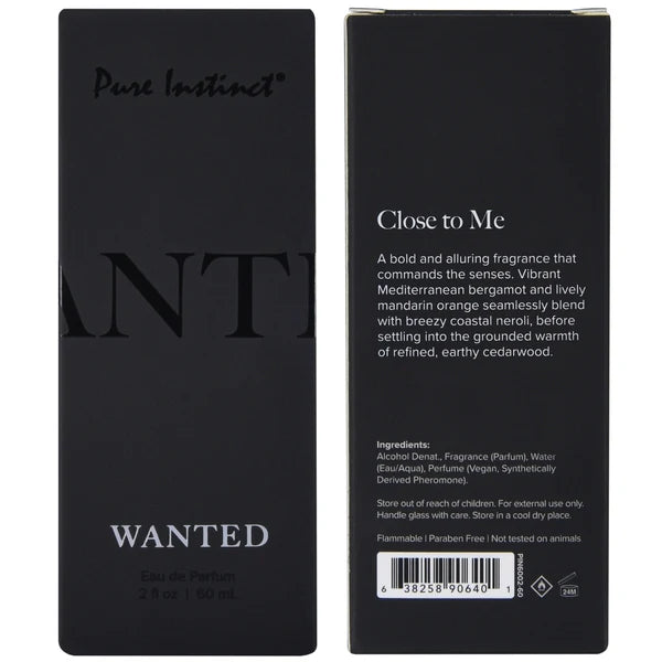 WANTED Close to Me | Pheromone Fragrance Collection for Men| Pure Instinct