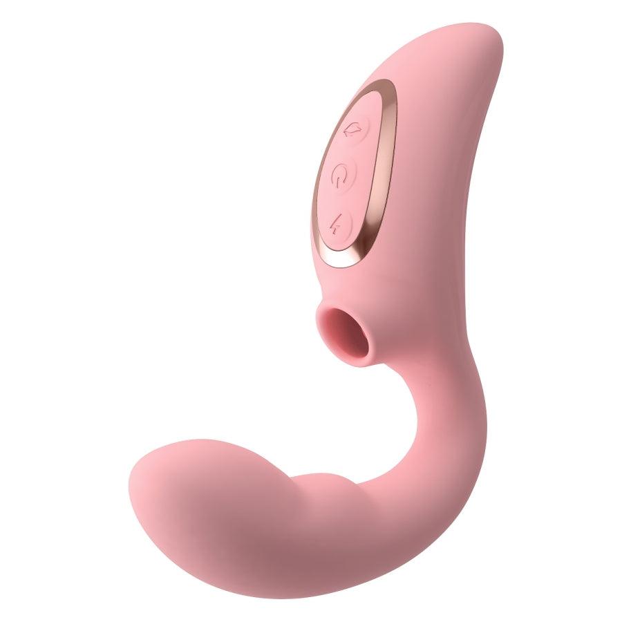 2 in 1 Sucking Vibrator in Gamma Pink by Tracy's Dog - Boink Adult Boutique www.boinkmuskoka.com Canada