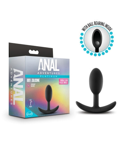 Silicone Vibra Slim Plug | Weighted Small | Anal Adventures