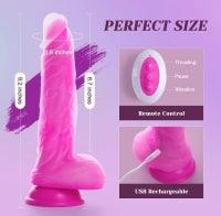 Thrusting Dildo with Jellyskin | Jelivoy 9.25 inch Dildo with Remote and Suction Base | Tracy's Dog