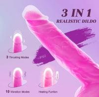 Thrusting Dildo with Jellyskin | Jelivoy 9.25 inch Dildo with Remote and Suction Base | Tracy's Dog