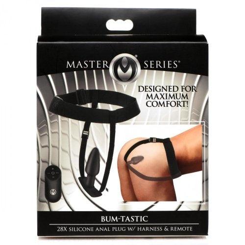 Anal Plug w/ Harness & Remote | 28X Silicone | Master Series - Boink Adult Boutique www.boinkmuskoka.com Canada