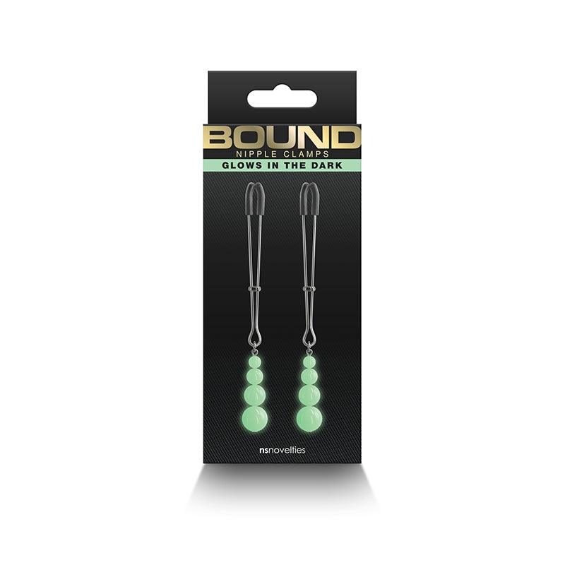 Bound - Nipple Clamps - G2 - Gunmetal "Glow in the Dark" - Boink Adult Boutique www.boinkmuskoka.com Canada