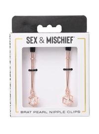 Brat Pearl Nipple Clips by Sex & Mischief - Boink Adult Boutique www.boinkmuskoka.com Canada