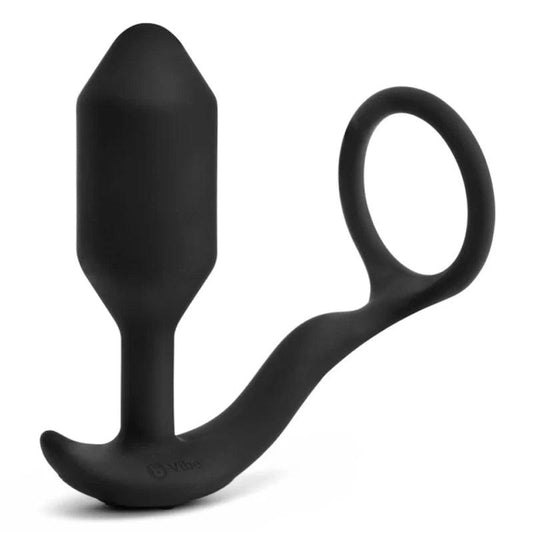 Vibrating Snug & Tug | Penis Ring & Vibrating Weighted Anal Plug | b-Vibe