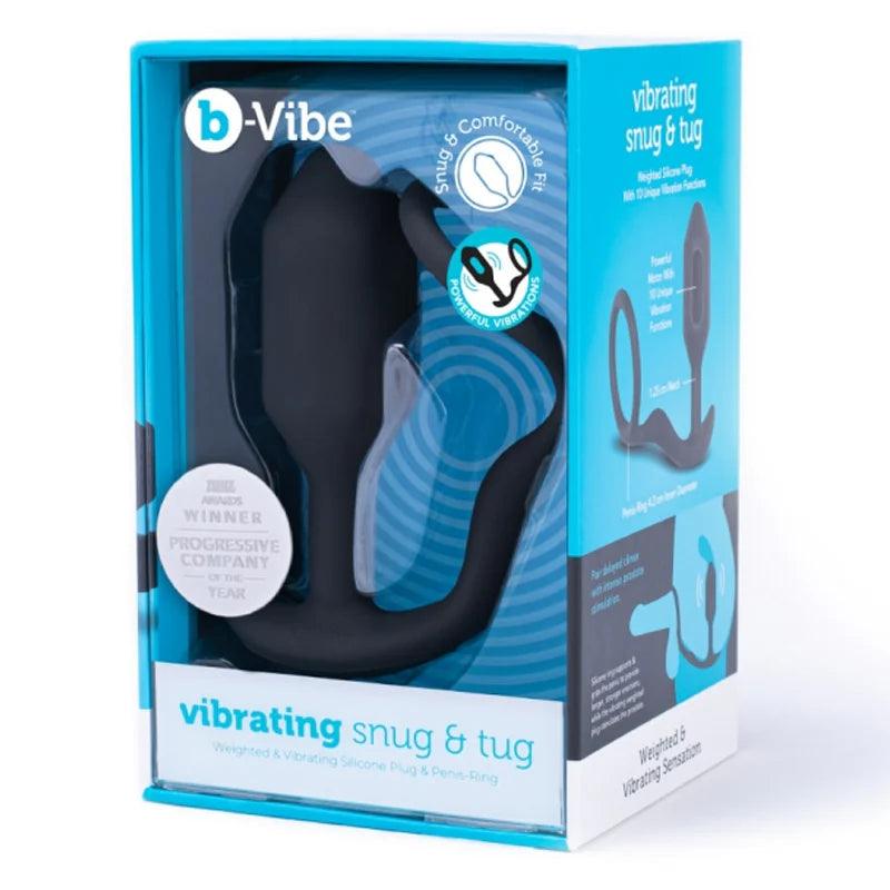 Vibrating Snug & Tug | Penis Ring & Vibrating Weighted Anal Plug | b-Vibe