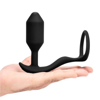 Vibrating Snug & Tug | Penis Ring & Vibrating Weighted Anal Plug | b-Vibe