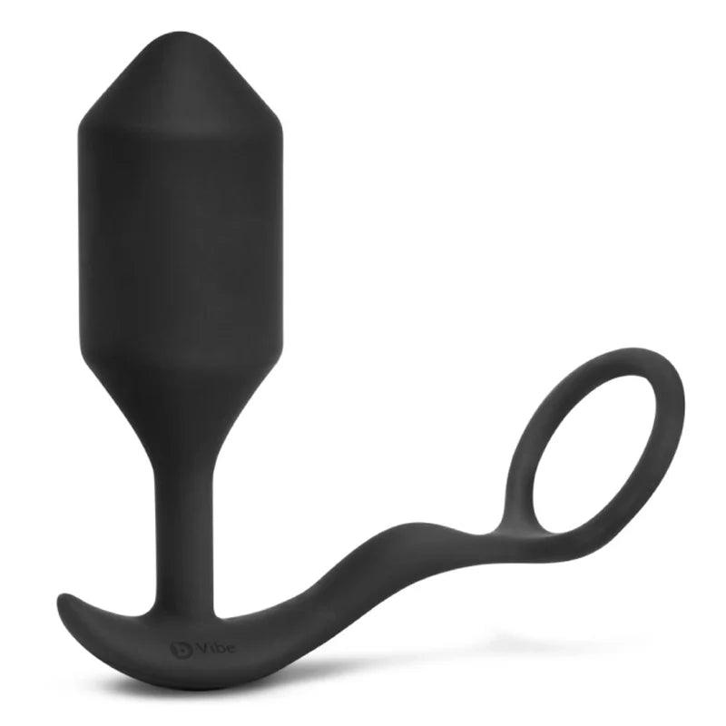 Vibrating Snug & Tug | Penis Ring & Vibrating Weighted Anal Plug | b-Vibe