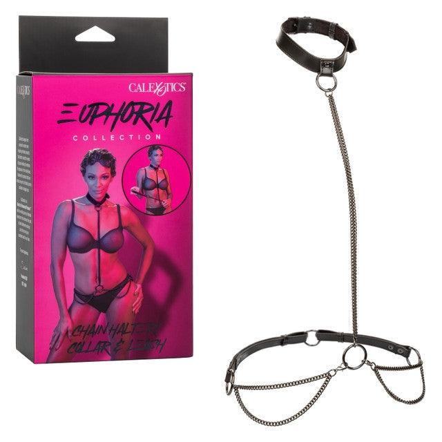 Chain Halter/Collar & Leash | Euphoria Collection | California Exotic - Boink Adult Boutique www.boinkmuskoka.com Canada