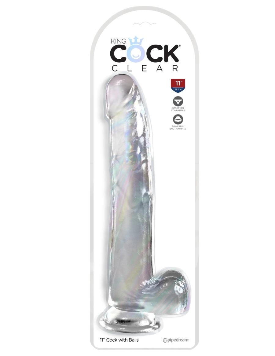 Clear Dildo - Cock with Balls by King Cock - Boink Adult Boutique www.boinkmuskoka.com Canada