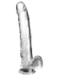 Clear Dildo - Cock with Balls by King Cock - Boink Adult Boutique www.boinkmuskoka.com Canada