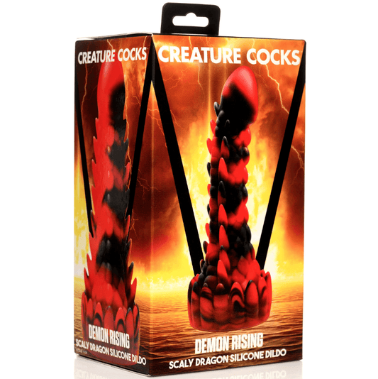 Demon Rising | Scaly Dragon Silicone Fantasy Dildo | Creature Cocks - Boink Adult Boutique www.boinkmuskoka.com Canada