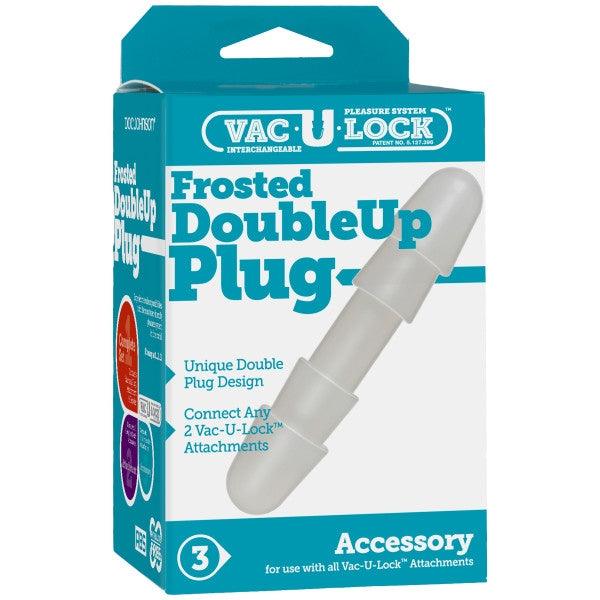 Frosted Double Up Plug - Doubled-Ended Toy Attachment by Vac-U-Lock - Boink Adult Boutique www.boinkmuskoka.com Canada