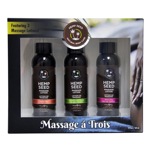 Massage-a-trois | Edible Massage Lotion Gift Set | Earthly Body