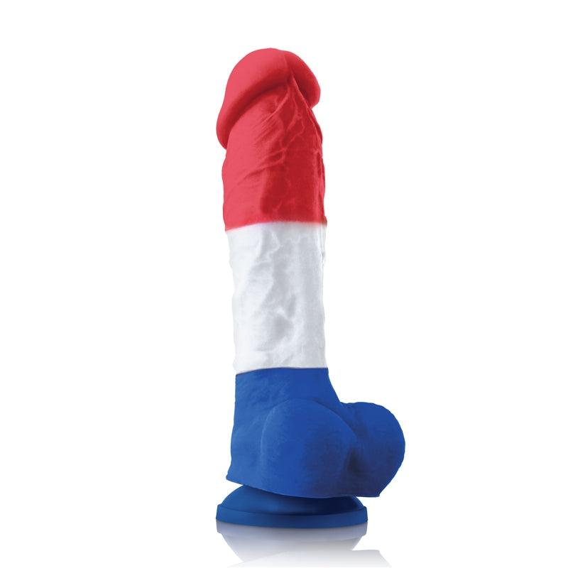 Pleasures - Tricolor 8" Dong - Silicone - Boink Adult Boutique www.boinkmuskoka.com Canada