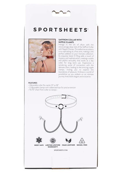 Saffron | Collar and Nipple Clamps | Sportsheets - Boink Adult Boutique www.boinkmuskoka.com Canada