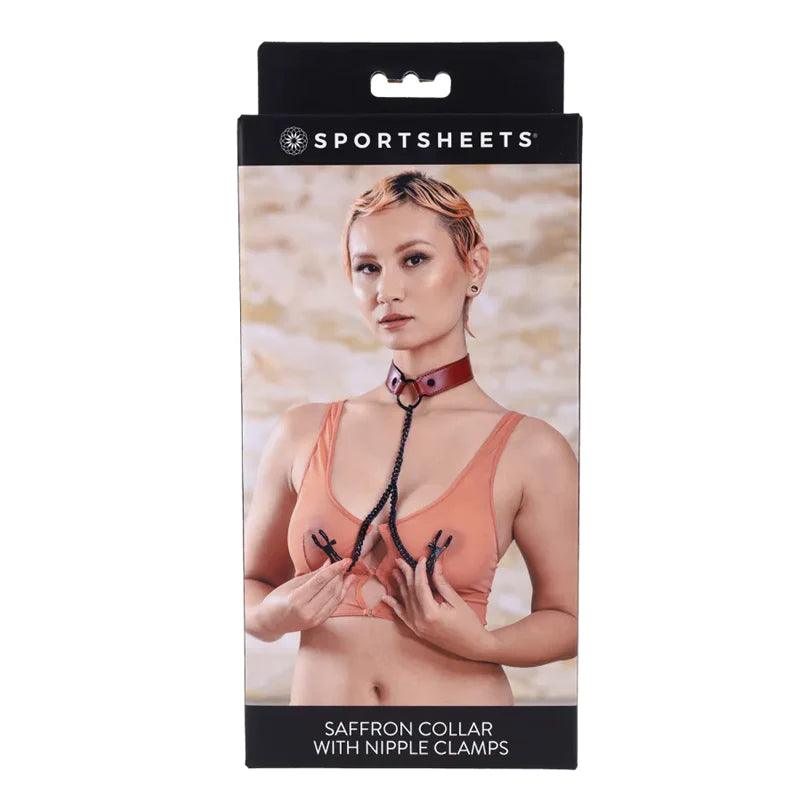 Saffron | Collar and Nipple Clamps | Sportsheets - Boink Adult Boutique www.boinkmuskoka.com Canada