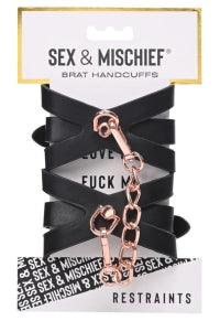 Sportsheets - S&M Brat Handcuffs - Boink Adult Boutique www.boinkmuskoka.com Canada