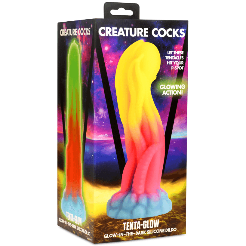 Tenta-Glow | Glow-In-The-Dark Silicone Dildo | Creature Cocks - Boink Adult Boutique www.boinkmuskoka.com Canada