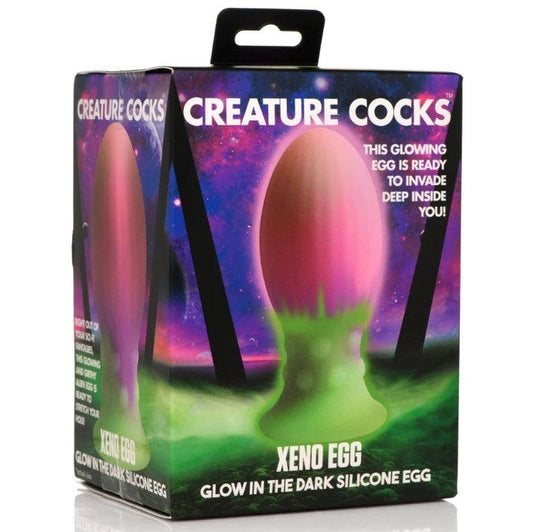 Xeno Egg | Glow in the Dark Silicone Egg Fantasy Plug | Creature Cocks - Boink Adult Boutique www.boinkmuskoka.com Canada