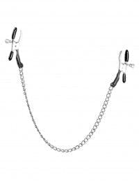 Alligator Nipple Clamps with chain in Silver by Fetish Fantasy - Boink Adult Boutique www.boinkmuskoka.com Canada