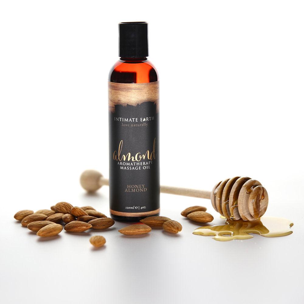 Almond Aromatherapy Massage Oil 120 ml by Intimate Earth - Boink Adult Boutique www.boinkmuskoka.com Canada