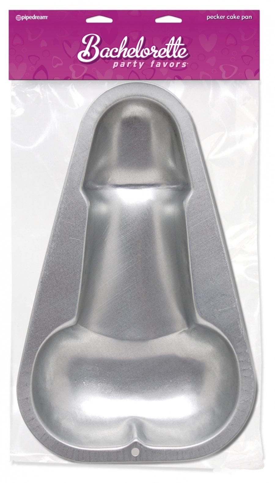 Bachelorette Party Favors Pecker Cake Pan (10" x 6") - Silver - Boink Adult Boutique www.boinkmuskoka.com Canada