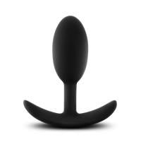 Blush - Anal Adventures Platinum - Silicone Vibra Slim Plug - Medium - Black - Boink Adult Boutique www.boinkmuskoka.com Canada