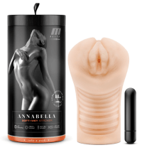 Blush - M Elite - Soft and Wet - Annabella Vibrating Masturbator - Beige - Boink Adult Boutique www.boinkmuskoka.com Canada