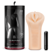 Blush - M Elite - Soft and Wet - Veronika Vibrating Masturbator - Beige - Boink Adult Boutique www.boinkmuskoka.com Canada