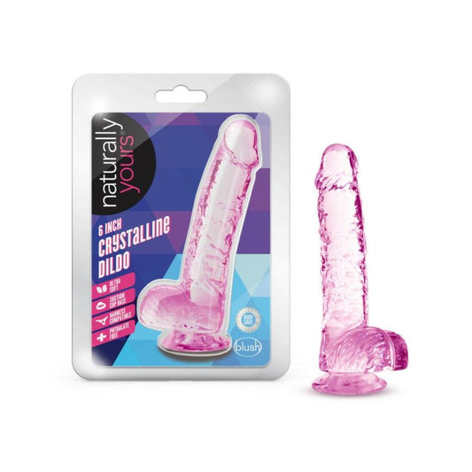 Blush - Naturally Yours - 6" or 7" Crystalline Dildo - 2 Colours - Boink Adult Boutique www.boinkmuskoka.com Canada