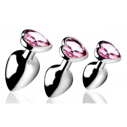 Booty Sparks Pink Heart Gem Anal Plug Set - 3 Plugs - Boink Adult Boutique www.boinkmuskoka.com Canada