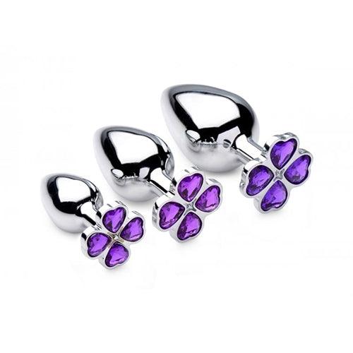 Booty Sparks Violet Flower Gem Anal Plug Set - Boink Adult Boutique www.boinkmuskoka.com Canada