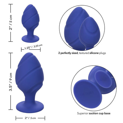 Cheeky Textured Butt Plug Set - 2 Colours - Boink Adult Boutique www.boinkmuskoka.com Canada