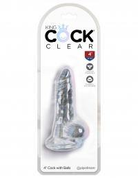 Clear Dildo - Cock with Balls by King Cock - Boink Adult Boutique www.boinkmuskoka.com Canada