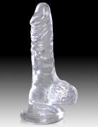 Clear Dildo - Cock with Balls by King Cock - Boink Adult Boutique www.boinkmuskoka.com Canada