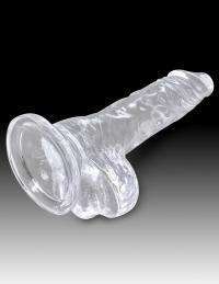 Clear Dildo - Cock with Balls by King Cock - Boink Adult Boutique www.boinkmuskoka.com Canada