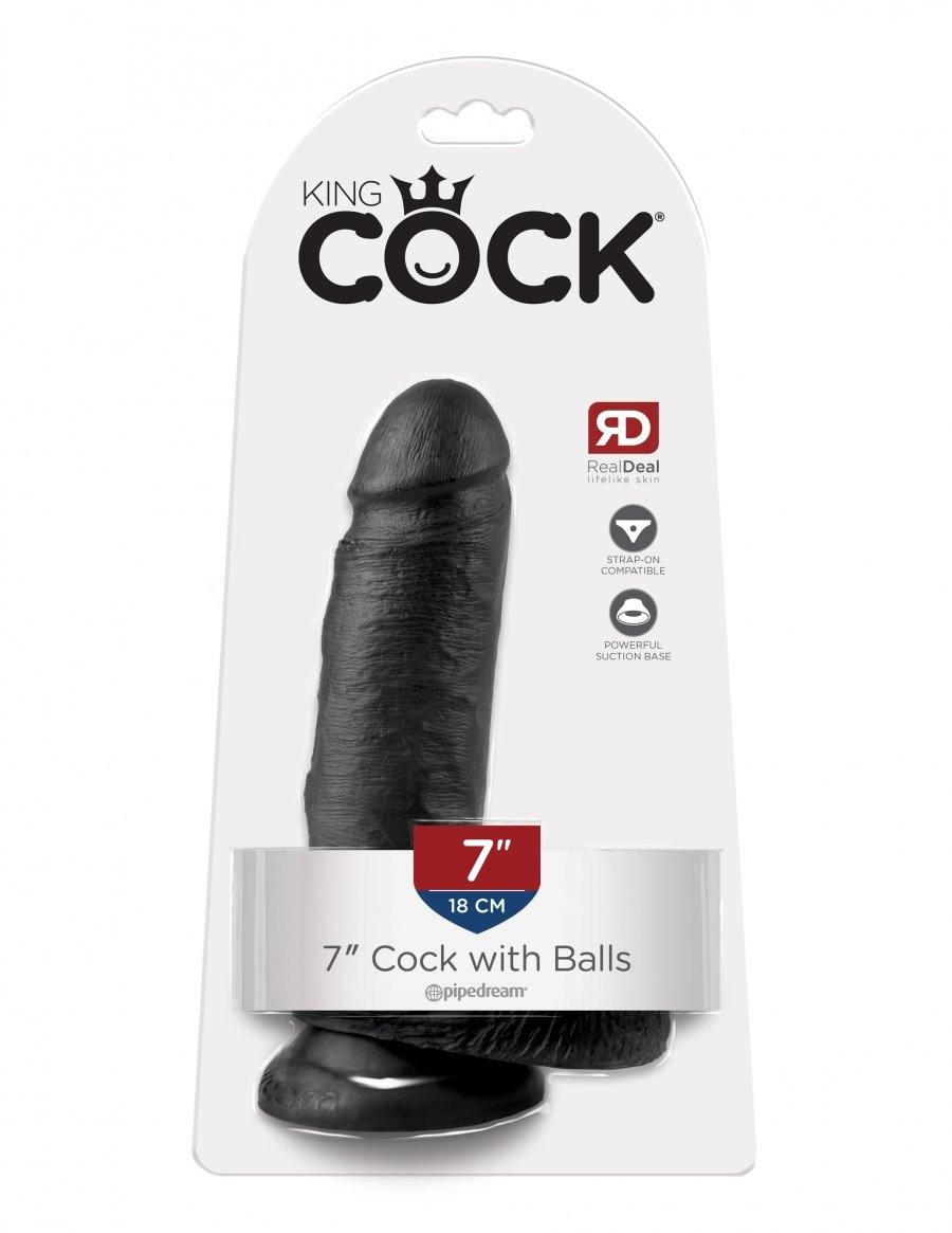 Cock W/ Balls | Suction Cup Base & Harness Compatible | King Cock - Boink Adult Boutique www.boinkmuskoka.com Canada