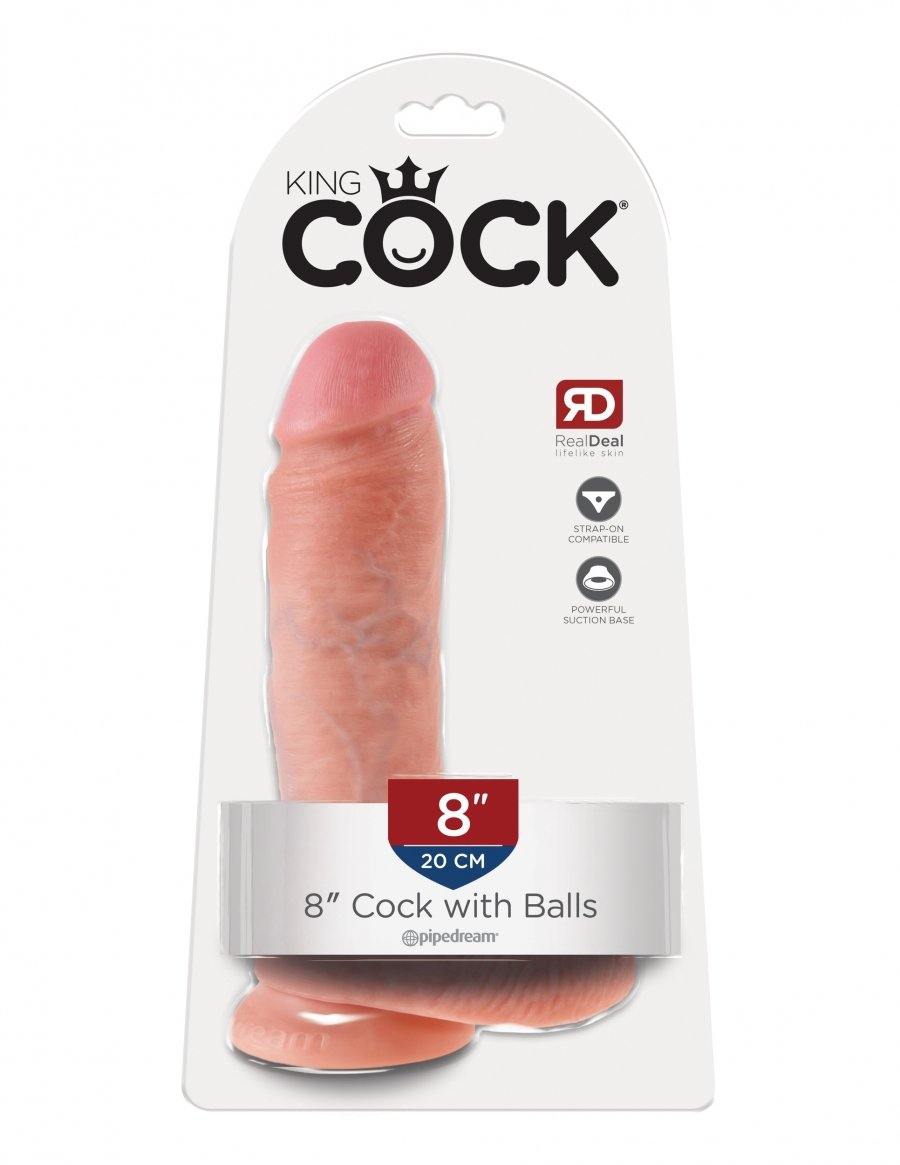 Cock W/ Balls | Suction Cup Base & Harness Compatible | King Cock - Boink Adult Boutique www.boinkmuskoka.com Canada