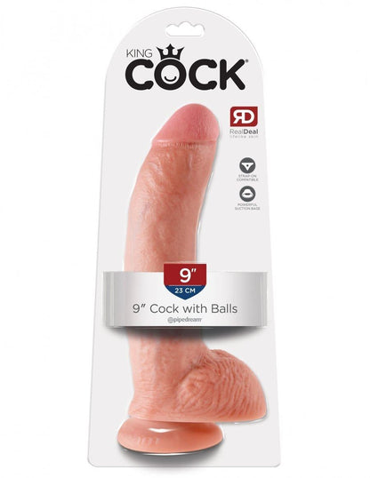 Cock W/ Balls | Suction Cup Base & Harness Compatible | King Cock - Boink Adult Boutique www.boinkmuskoka.com Canada