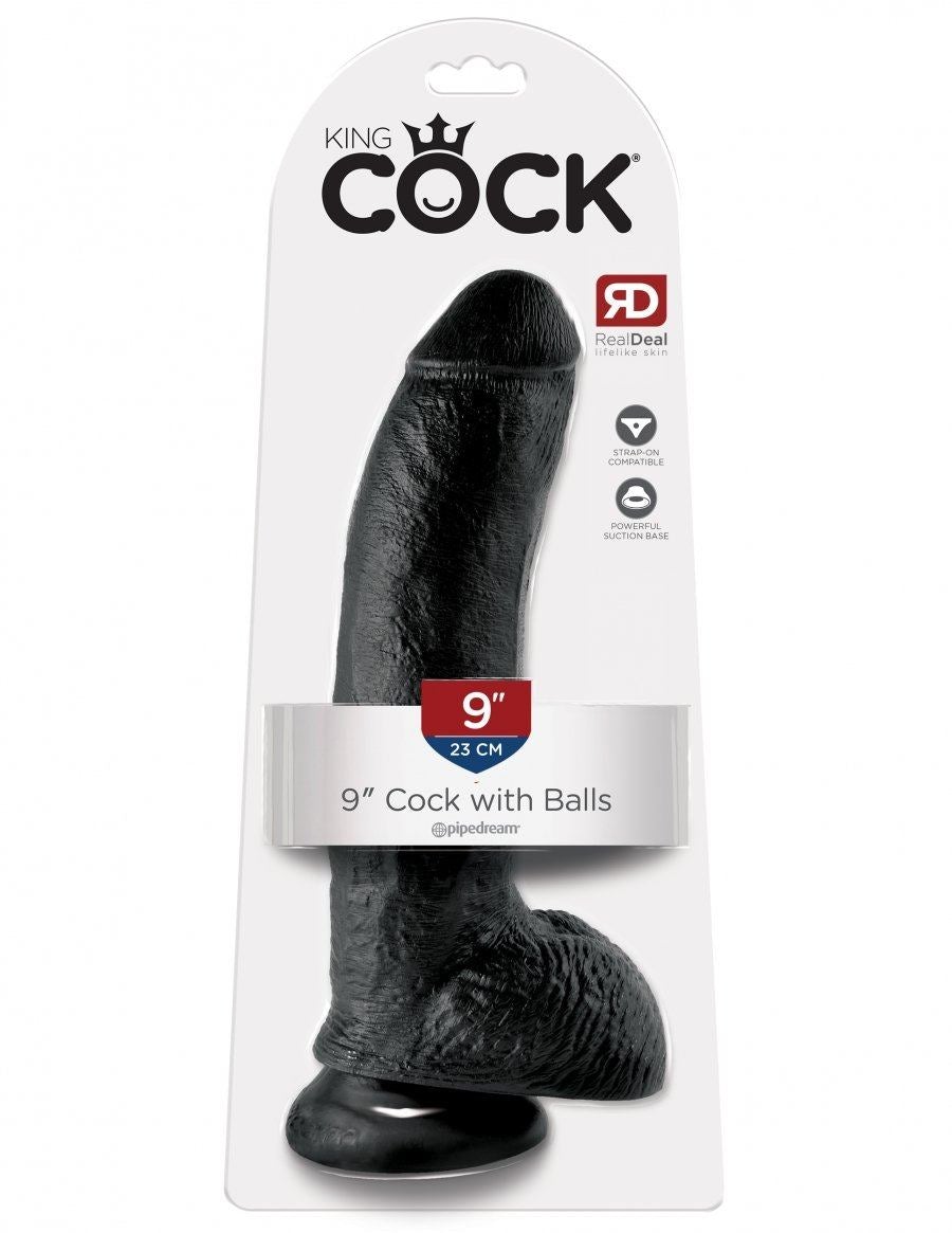 Cock W/ Balls | Suction Cup Base & Harness Compatible | King Cock - Boink Adult Boutique www.boinkmuskoka.com Canada