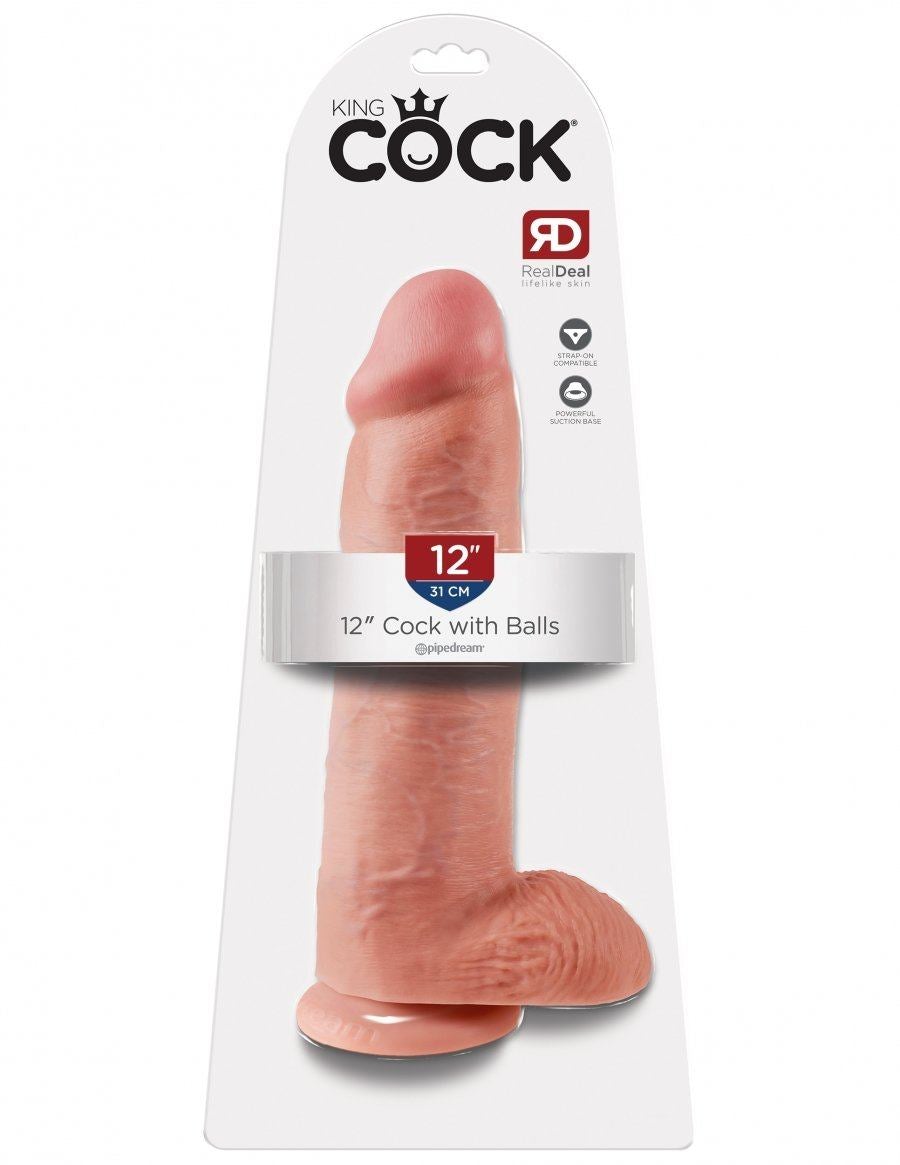 Cock W/ Balls | Suction Cup Base & Harness Compatible | King Cock - Boink Adult Boutique www.boinkmuskoka.com Canada