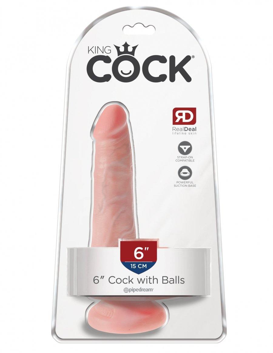 Cock W/ Balls | Suction Cup Base & Harness Compatible | King Cock - Boink Adult Boutique www.boinkmuskoka.com Canada