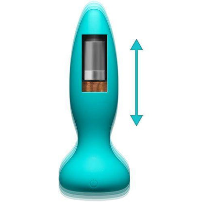 Doc Johnson - A-Play - Thrust - Experienced - Rechargeable Silicone Anal Plug w/Remote - Teal - Boink Adult Boutique www.boinkmuskoka.com Canada