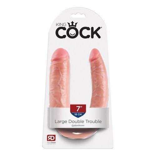 Double Trouble U-Shaped Double Dildo - 3 Sizes by King Cock - Boink Adult Boutique www.boinkmuskoka.com Canada