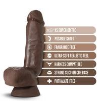 Dr. Skin Plus - 8 Inch Thick Poseable Dildo With Squeezable Balls - Boink Adult Boutique www.boinkmuskoka.com Canada