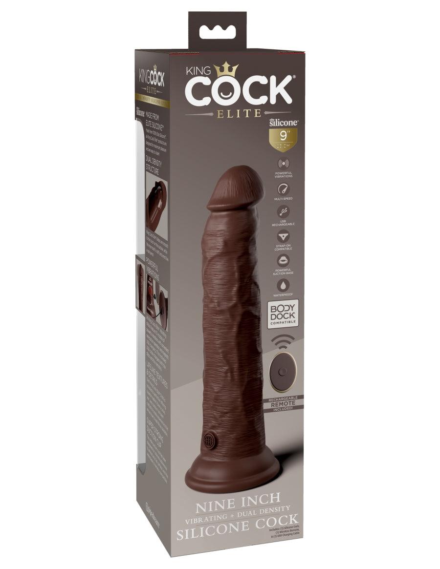 Elite Dual Density Vibrating Silicone Cock by King Cock - Boink Adult Boutique www.boinkmuskoka.com Canada