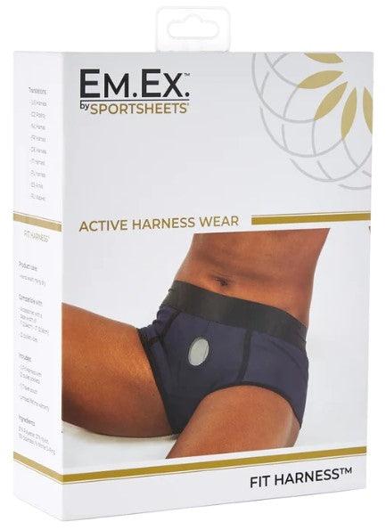 Em.Ex Fit Strap On Harness™ Panty in Gray by Sportsheets - Boink Adult Boutique www.boinkmuskoka.com Canada