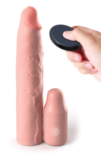 Fantasy X-tensions Elite 9" Sleeve Vibrating 3" Plug w/Remote - Boink Adult Boutique www.boinkmuskoka.com Canada