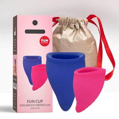 Fun Cup Explore Kit | Reusable Menstrual Cup Size A & B | FUN FACTORY - Boink Adult Boutique www.boinkmuskoka.com Canada